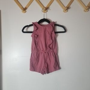 CARTER'S GIRL'S PINK SLEEVELESS ROMPER SIZE 6 MONTHS